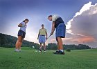 SpecOly--Golf--4 copy  Dorman High School students Autumn Edge, left, and Charlie Bagwell, center, give golfing pointers to Steven Calderon, right, at Carolina Country Club in Spartanburg Tuesday evening, 8-16-05. Calderon will be competing in a Special Olympics golf tournament in Myrtle Beach this weekend.   (NOTE: with Jason Gilmer story)
